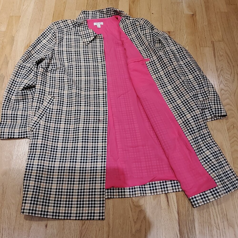 NWOT On 34th Women's Checked Car Plaid Coat Size 2X
